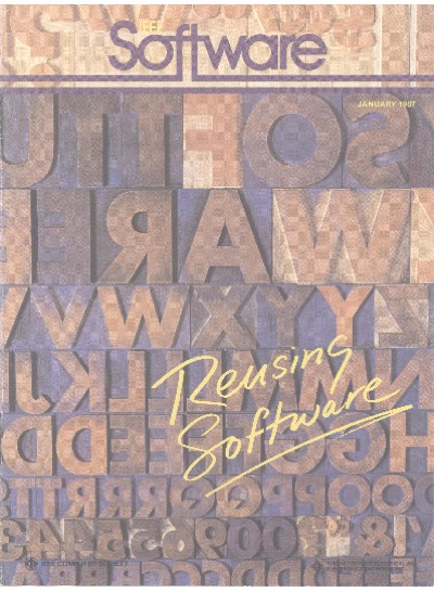 1987, no. 1: reusing software 1987, no. 1: reusing software